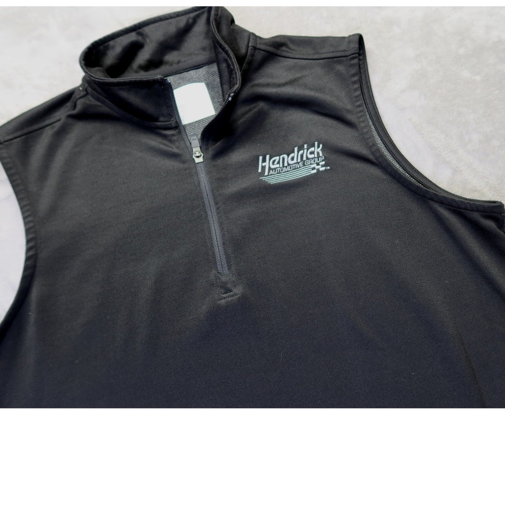 Hendrick‎ Automotive Group Black Sleeveless 1/4 Zip Vest Men's Size L
